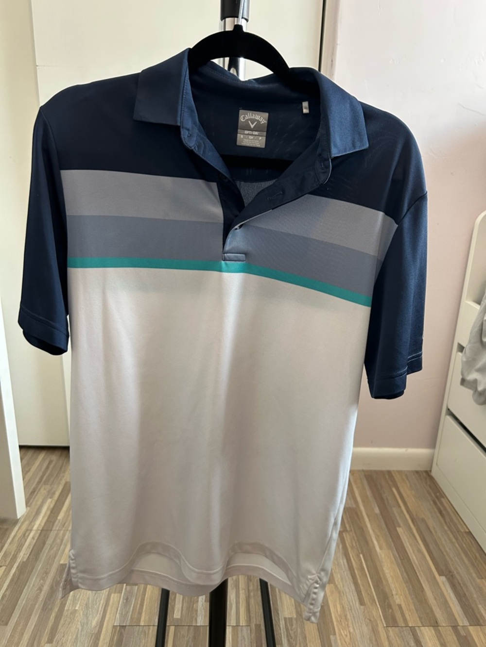 Callaway Navy, Light Gray and Teal Men’s Golf Polo